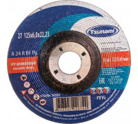 Шлифовальный круг по металлу TSUNAMI 27 A24SBF 125х6.4х22.2 мм НЕРЖ. D16112712562101 D16112712562101