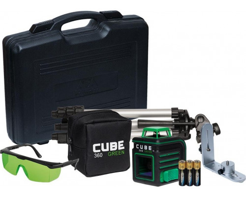 Лазерный нивелир ADA CUBE 360 GREEN ULTIMATE EDITION А00470