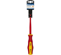Отвертка диэлектрическая шлицевая Кобальт 646-447 ultra grip sl 4,0х100 мм cr-v, двухкомпонентная ру