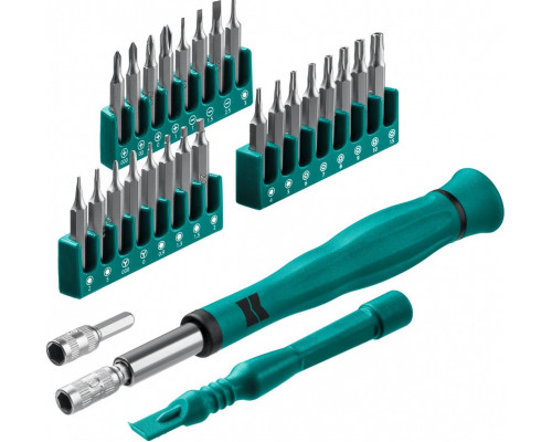 Отвертка с битами KRAFTOOL Precision-28 для точных работ 28 предм. 25677