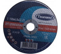 Шлифовальный круг по металлу TSUNAMI A24RBF 150х6.0х22.2 мм D16110015062300 D16110015062300