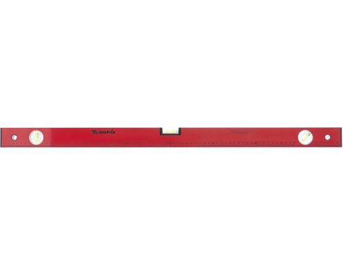 Уровень строительный MATRIX 800 мм алюминиевый, 3 глазка, красный