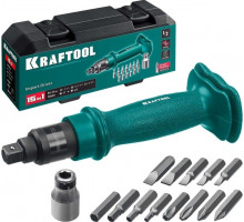 Отвертка ударная KRAFTOOL поворотная реверсивная, сменные биты 8шт., набор 10 пред. 25550-H10_z01