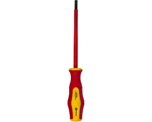 Отвертка диэлектрическая шлицевая Кобальт 646-454 ultra grip sl 5,5х125 мм cr-v, двухкомпонентная ру