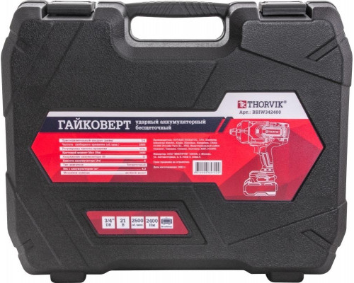 Гайковерт аккумуляторный THORVIK BBIW342400 ударный 053708
