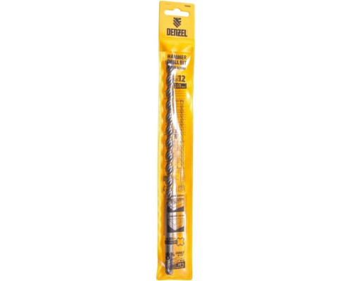 Бур SDS-plus Denzel Cobalt W-tip, 12x260 мм по бетону, двойная спираль 705025