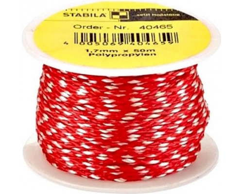 Шнур каменщика STABILA красно-белый полипропилен 1,7 мм х 50м 40465