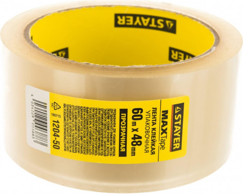 Скотч STAYER Max Tape клейкая лента, прозрачная, 48ммх60м 1204-50