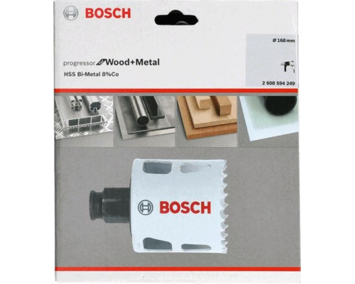 Коронка биметаллическая BOSCH PROGRESSOR 168 мм bim new 2608594249