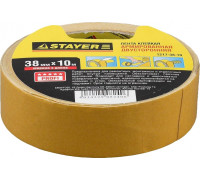 Клеящая лента STAYER PROFESSIONAL двухсторонняя на тканевой основе, 38ммх10м 1217-38-10