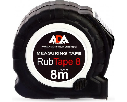 Рулетка ударопрочная ADA RubTape 8 с фиксатором А00157