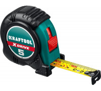 Рулетка KRAFTOOL X-Drive 5м/19мм с ударостойким обрезиненным корпусом 34122-05-19_z02
