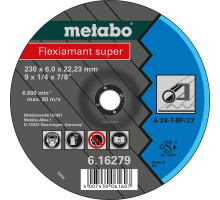 Диск шлифовальный по металлу METABO 125x6,0х22,23 мм A24T Flexiamant S 616486000