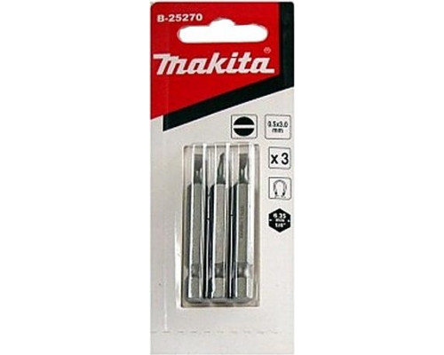 Бита для заворачивания MAKITA B-25301 SL0.8x5.5, 50 мм, E-form (MZ), 3 шт.