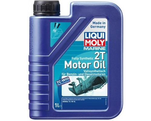 Масло для 2-тактных лодочных моторов LIQUI MOLY Marine Fully Synthetic 2T Motor Oil 1 л 25021 синт. 25021