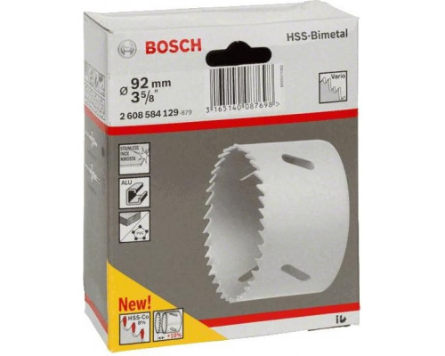 Коронка биметаллическая BOSCH STANDARD 92 ММ 2608584129