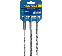 Бур SDS-plus ПРАКТИКА 8х160 мм, 3 шт, серия 