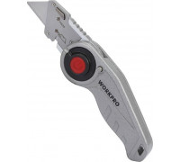 Нож складной WORKPRO WP211009 со сменными лезвиями с подсветкой