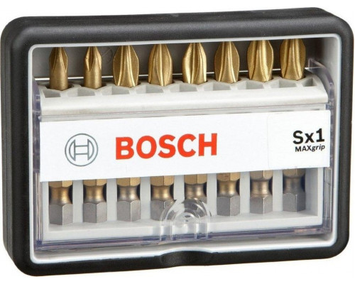 Набор бит BOSCH из 8 шт. Max Grip 2607002570