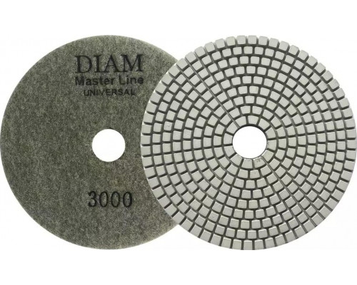 Алмазная тарелка на липучке DIAM АГШК 125*2,5 №3000 Master Line Universal (сухая/мокрая) 000650