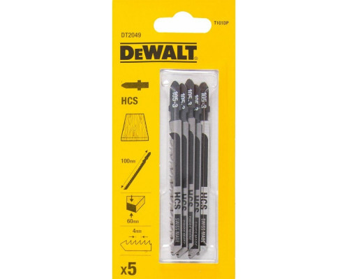 Пилки по дереву DeWALT HCS T101D 100х75х4.2х60 мм (5 шт) DT2049-QZ DT2049-QZ