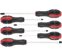 Набор отверток MATRIX ph1x75, ph2x100, ph3x150, sl5x75,sl6 ударных 6шт., 19120