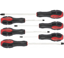 Набор отверток MATRIX ph1x75, ph2x100, ph3x150, sl5x75,sl6 ударных 6шт., 19120