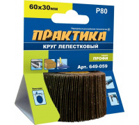 Круг лепестковый с оправкой ПРАКТИКА 60х30 мм P80 649-059 649-059