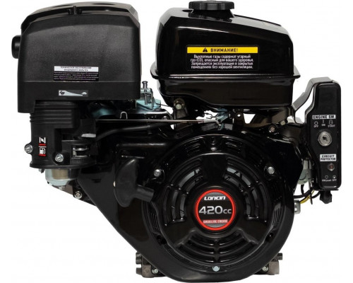 Бензиновый двигатель LONCIN G420FD (A type) D25 18A, 15 л.с., вал 25 мм, электростартер