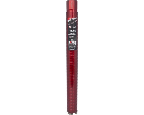 Алмазная коронка для мокрого сверления DIAM САСС 52x450х4x1,1/4UNC Extra Line Titan (арм. бетон) 313031