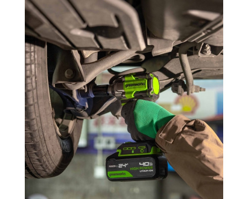 Гайковерт аккумуляторный GREENWORKS IW5500 ударный, 24V, АКБ 4Ач и ЗУ 3805007CUB