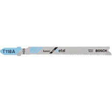 Пилки по металлу BOSCH T118А HSS (25шт.) Basic for Metal 2608638470