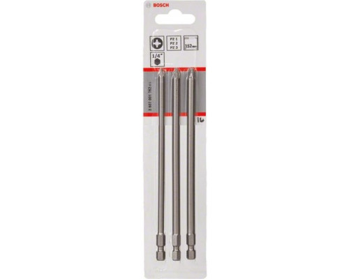 Бита для заворачивания BOSCH Extra Hard 152 мм PZ1/2/3 3шт 2607001762