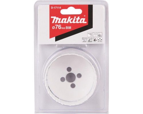 Коронка биметаллическая MAKITA D-17114 76мм
