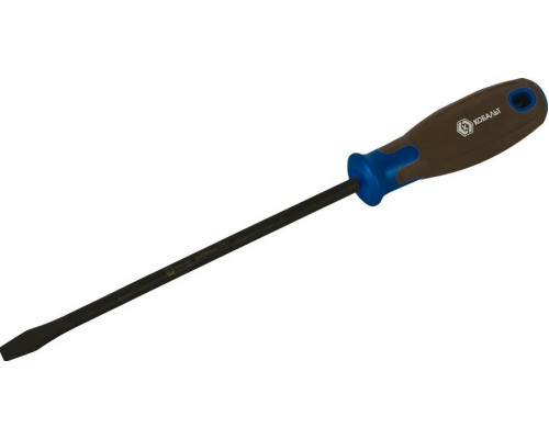 Отвертка шлицевая Кобальт 912-052 polywood sl 8,0х200 мм cr-v, древесно-полимерная р