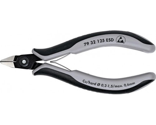 Бокорезы для электроники антистатические KNIPEX 7932125ESD, 125 мм