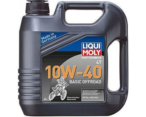 Масло для мотоциклов LIQUI MOLY SAE 10W40 Motorbike 4T Basic Offroad 4 л 3062 3062