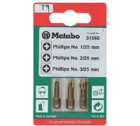 Набор насадок METABO Torsion PZ 1/2/3 х25 мм (3шт) 631561000