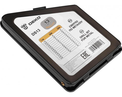 Набор сверл по металлу DEKO DS13 1,5-6,5 мм, 13 шт 065-0544