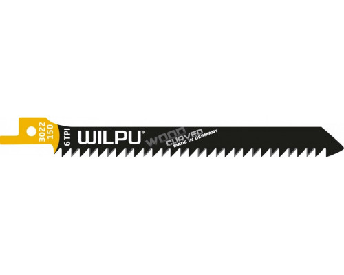 Полотна для сабельных пил WILPU 3022/150 по дереву, криволинейный рез 5шт/уп 1231500005