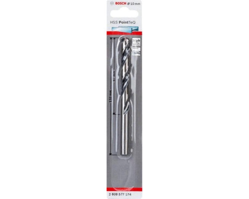 Сверло по металлу BOSCH HSS PointTeQ 10 мм 2608577174