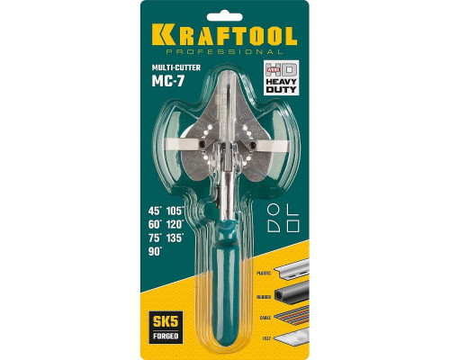 Ножницы угловые KRAFTOOL MC-7 для пластмассовых и резиновых профилей 23372