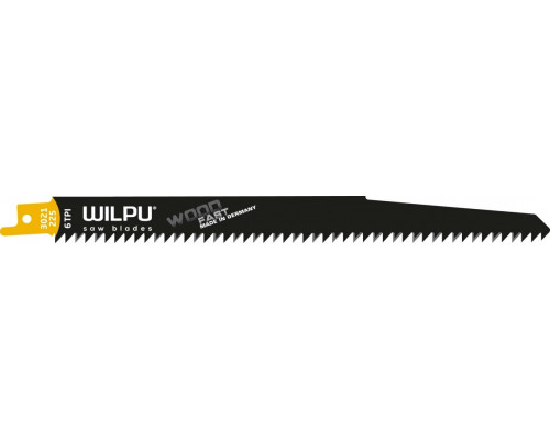 Полотна для сабельных пил WILPU 3021/225 древесины, пластмассы, гипсокартона 5шт/уп 1222200005