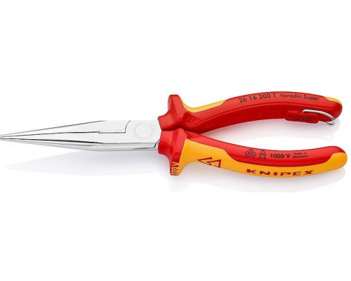 Длинногубцы диэлектрические KNIPEX 2616200TBK 200 мм с режущими кромками KN-2616200TBK