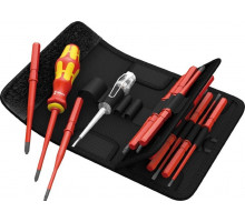 Отвертка с битами диэлектрическая WERA Kraftform Kompakt VDE 16 extra slim 1 16 предметов WE-003484 WE-003484