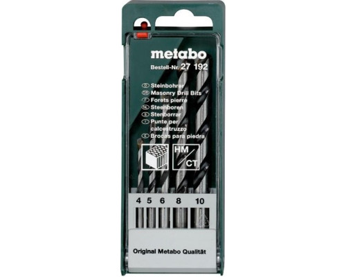 Набор сверл по бетону METABO 5 шт. (4-10 мм) НМ pro 627192000 627192000