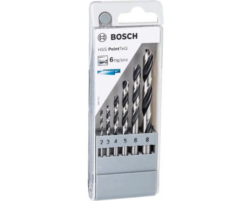 Набор сверл по металлу BOSCH HSS PointTeQ 6 шт D2-8 2608577346