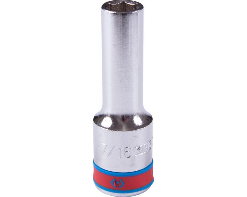 Головка 6-гранная глубокая дюймовая 7/16" с посадкой 1/2" KING TONY 423514S