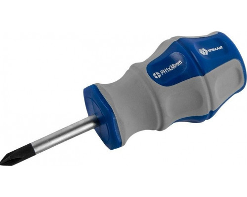 Отвертка крестовая Кобальт 646-386 ultra grip ph-1х38 мм cr-v, двухкомпонентная рукоя