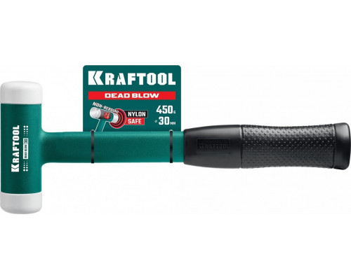 Молоток безинерционный KRAFTOOL DEAD BLOW 450г, 30 мм с бойками из полиамида 2078-30